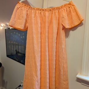 SHEIN Orange Off-Shoulder Mini Dress